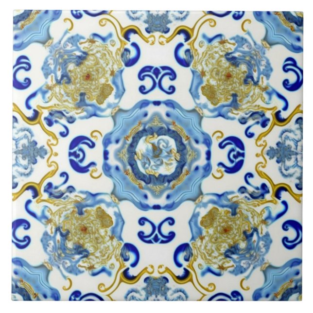 Motif chinois traditionnel 2 Carreaux en céramique (Devant)