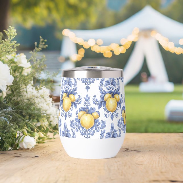Motif Citron Méditerranéen  (Mariage (pivoté))