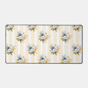 Motif Citron Méditerranéen Bleu