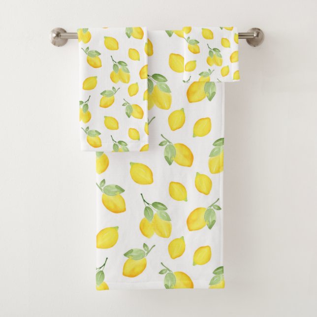 Motif citrons aquarelles (En situation)