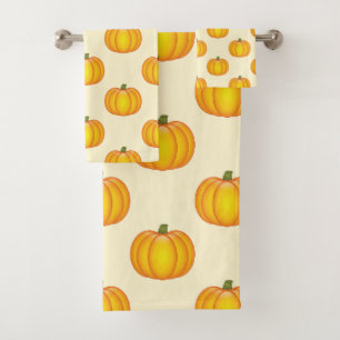 Motif citrouille Automne Jaune