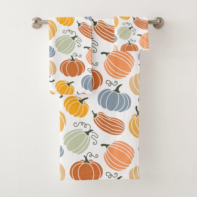 Motif Citrouille d'automne coloré (En situation)