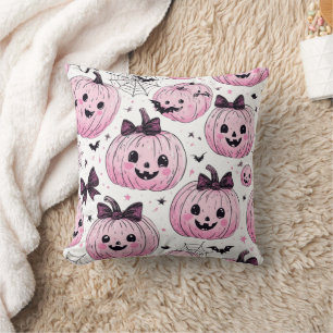 Motif citrouille Oreiller à lancer Halloween