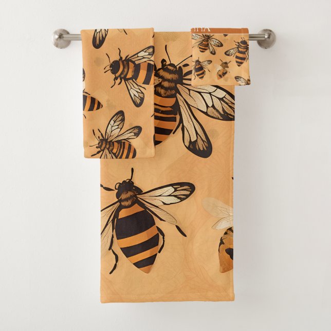 Motif coloré Africanisé abeille Mosaïque (En situation)