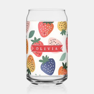 Motif Coloré de Fraise Personnalisé pour l'Été