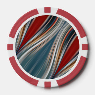 motif continu rose fluide sur jeton de poker