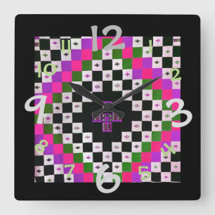 Motif couette horloge pour salle d'art/artisanat