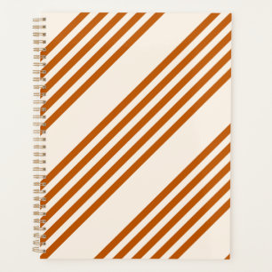 Motif couleur orange brun et beige cinq rayures