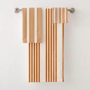 Motif couleur orange brun et beige cinq rayures