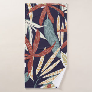Motif créatif sans faille avec plantes tropicaux s
