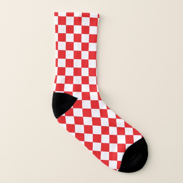 Motif croate en damier rouge blanc (Gauche intérieur)