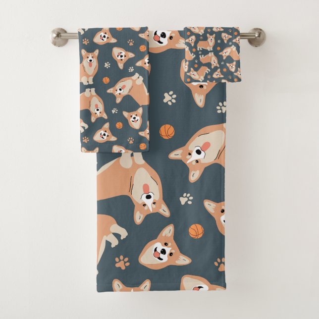 Motif Cute Corgi (En situation)