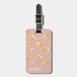 Motif Cute Corgi étiquette bagage pour amoureux de