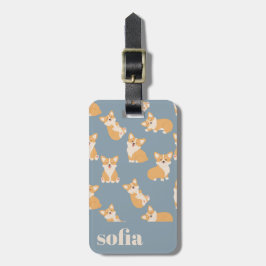 Motif Cute Corgi étiquette bagage pour amoureux de