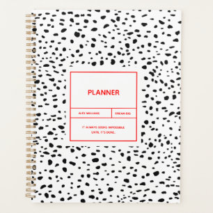 Motif dalmate Noir et Blanc planificateur