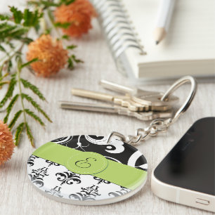 Motif Damas, Damas noir et blanc, Monogramme