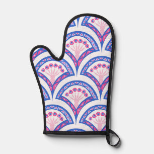 motif damassé floral bleu