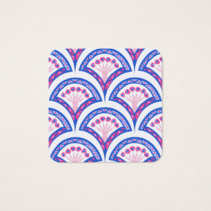 motif damassé floral bleu