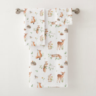 Motif d'amis animaux de bois mignon