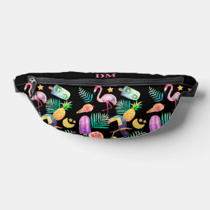 Motif d'ananas aux oiseaux tropicaux