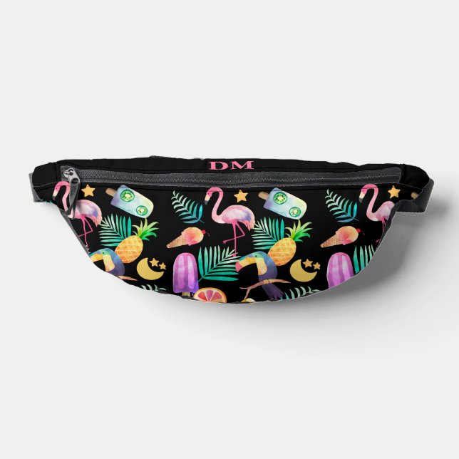 Motif d'ananas aux oiseaux tropicaux (Poser)