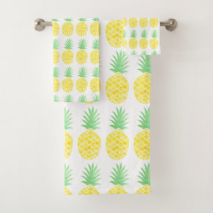 Motif d'ananas mignon jaune et vert