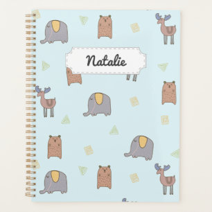 Motif d'animaux scandinaves mignons personnalisabl