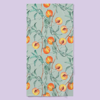 Motif d'aquarelle transparente avec pêches et bran