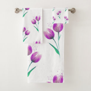 Motif d'aquarelle violet rose