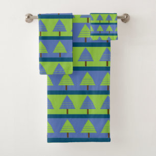 Motif d'arbre de Noël bleu vert