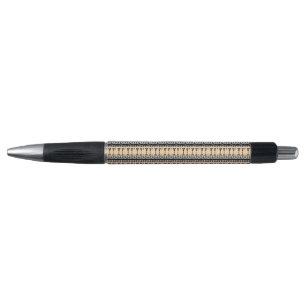 Motif d'art africain, noir, ivoire et stylo blanc