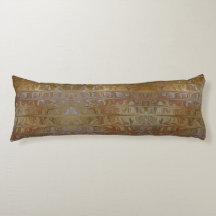 Motif d'art en cèdre doré marbré Coussin