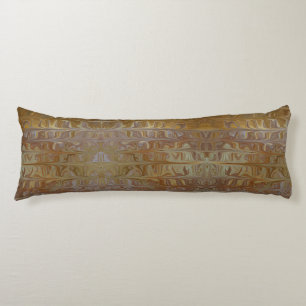 Motif d'art en cèdre doré marbré Coussin