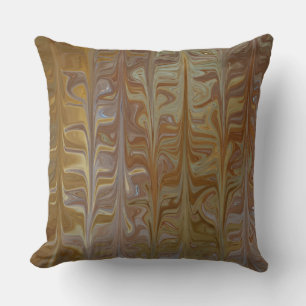Motif d'art en cèdre doré marbré Coussin