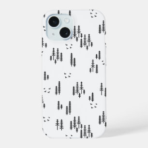 Motif d'art en ligne de forêt