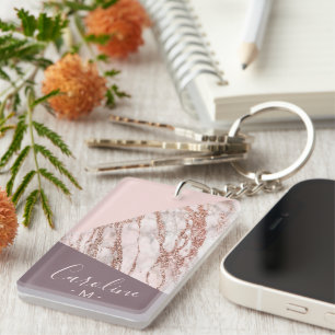 Motif d'art marbré en or rose pâle personnalisé