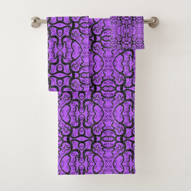 Motif d'art noir violet Abstrait - Choisir la coul (En situation)