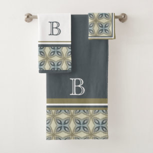 Motif d'art personnalisé Beige Brown Gris Bleu Orn