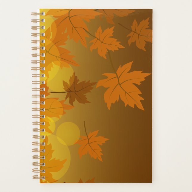 Motif d'automne avec feuilles d'érable en chute et (Devant)