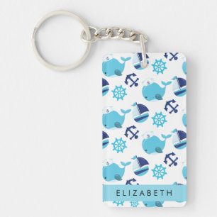 Motif De Baleines, Baleines Bleues, Votre Nom
