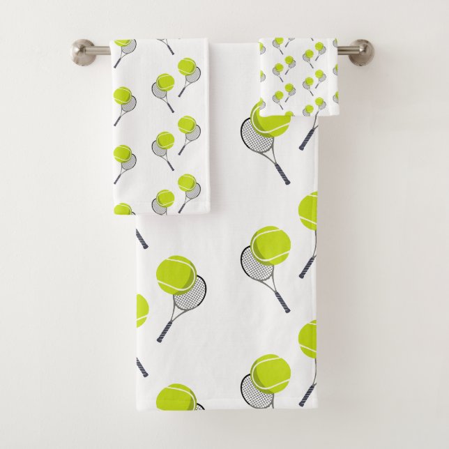 Motif de balle de tennis et raquette (En situation)