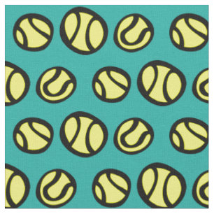 Motif de balle de tennis jaune tissu textile diy