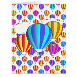 Motif de ballon à air chaud coloré