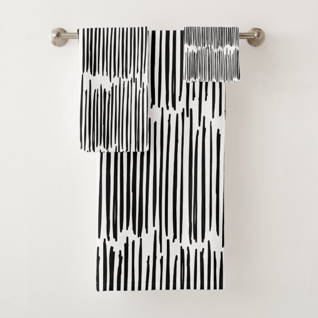 Motif de bande Abstrait noir et blanc (En situation)