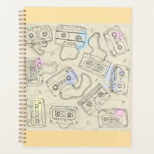 Motif de bande cassette nostalgique rétro des anné