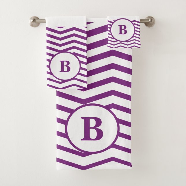 Motif de bande violet et blanc (En situation)