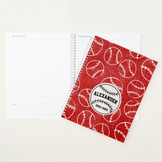 Motif de baseball Red Grunge (Devant avec enveloppe)