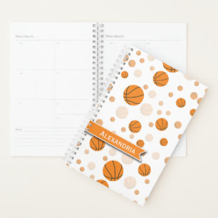 Motif de basket-ball personnalisé en blanc