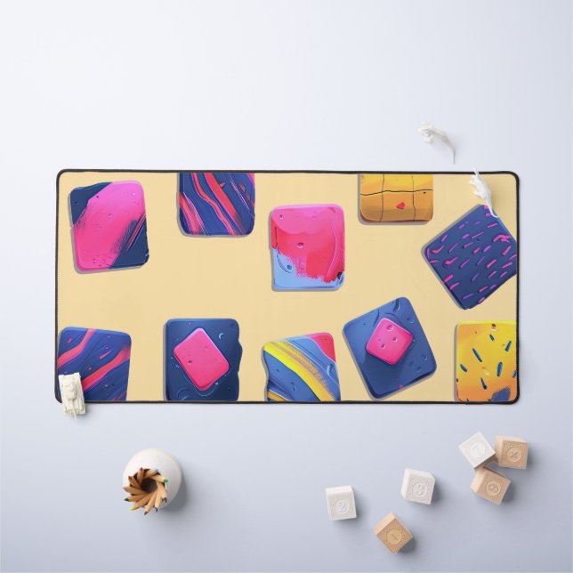 Motif de blocs colorés Abstraits (Tableau pour enfants)