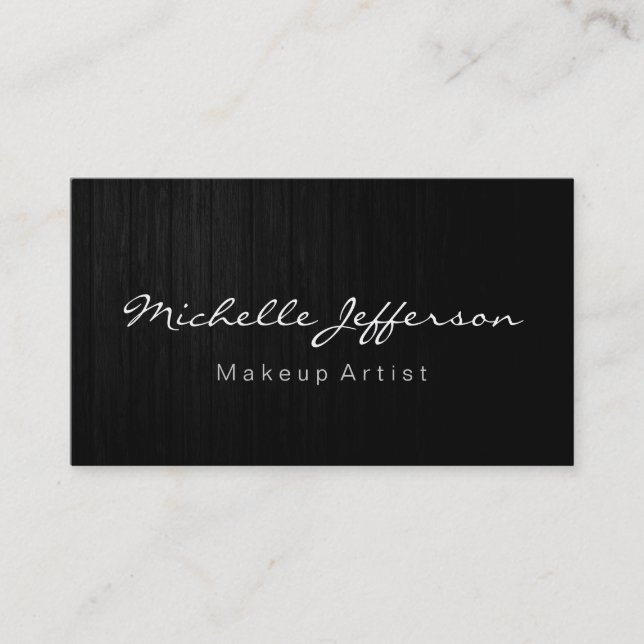 Motif de bois maquillage Artiste Carte de visite d (Devant)